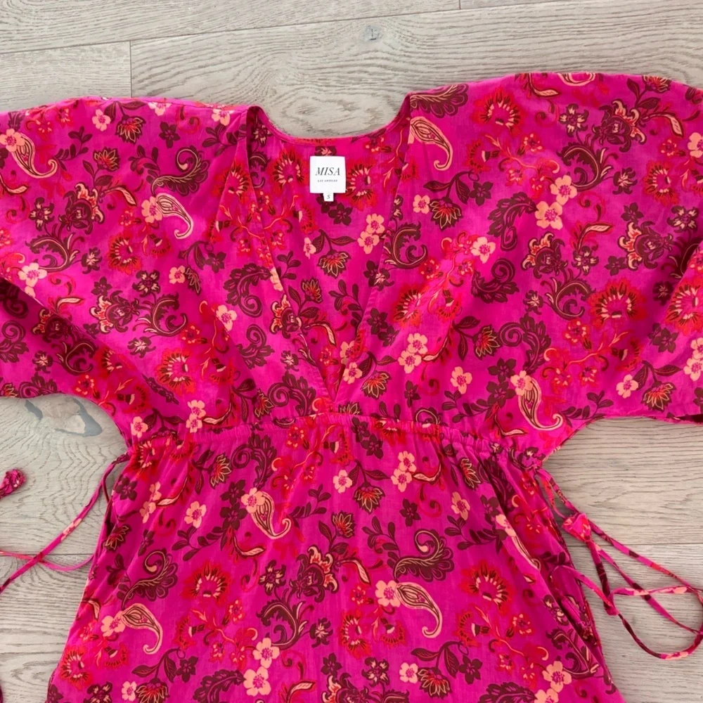MISA Los Angeles Ysabel tiered ruffle cotton floral dress size small